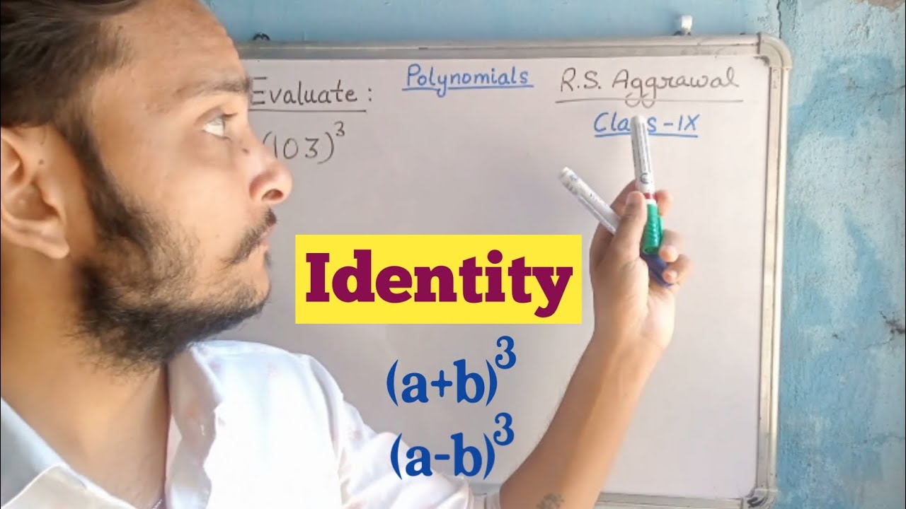How To Evaluate (103)^3 Using Identity | Math With Manish #polynomials #class9