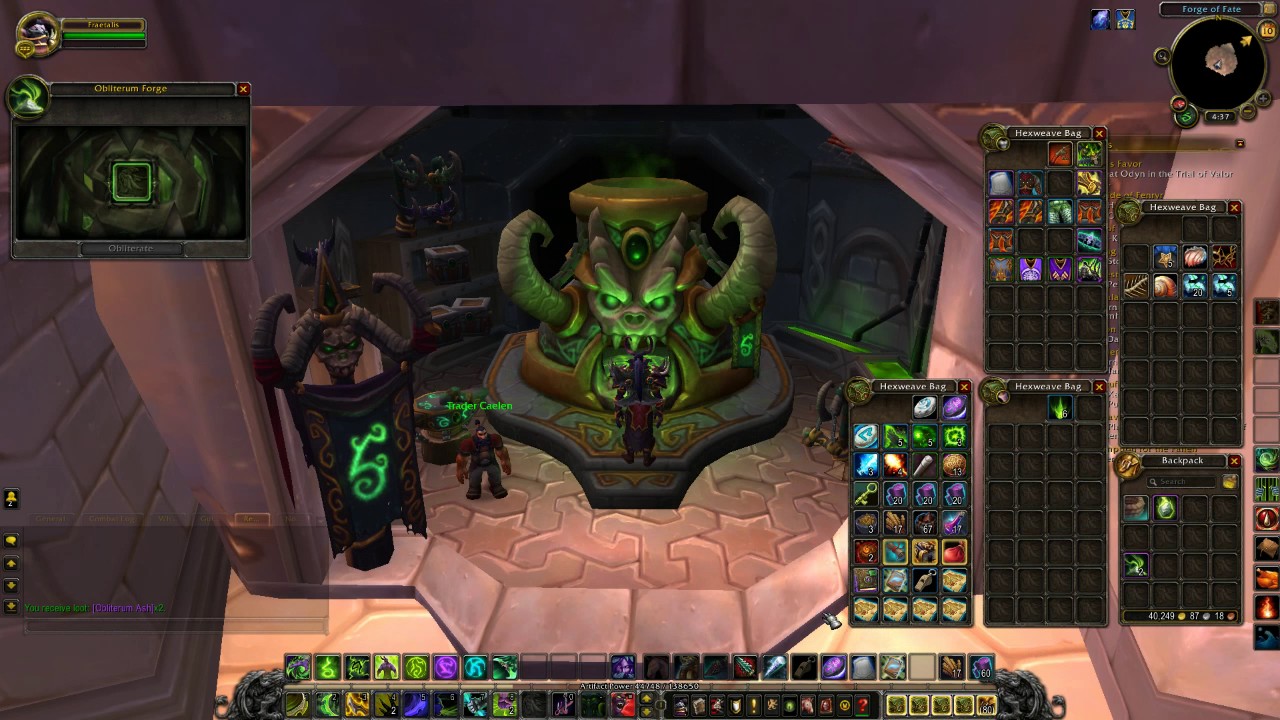 World of Warcraft Deadlier Warglaives Demon Hunter Legion Quest / How to Use the Obliterum Forge
