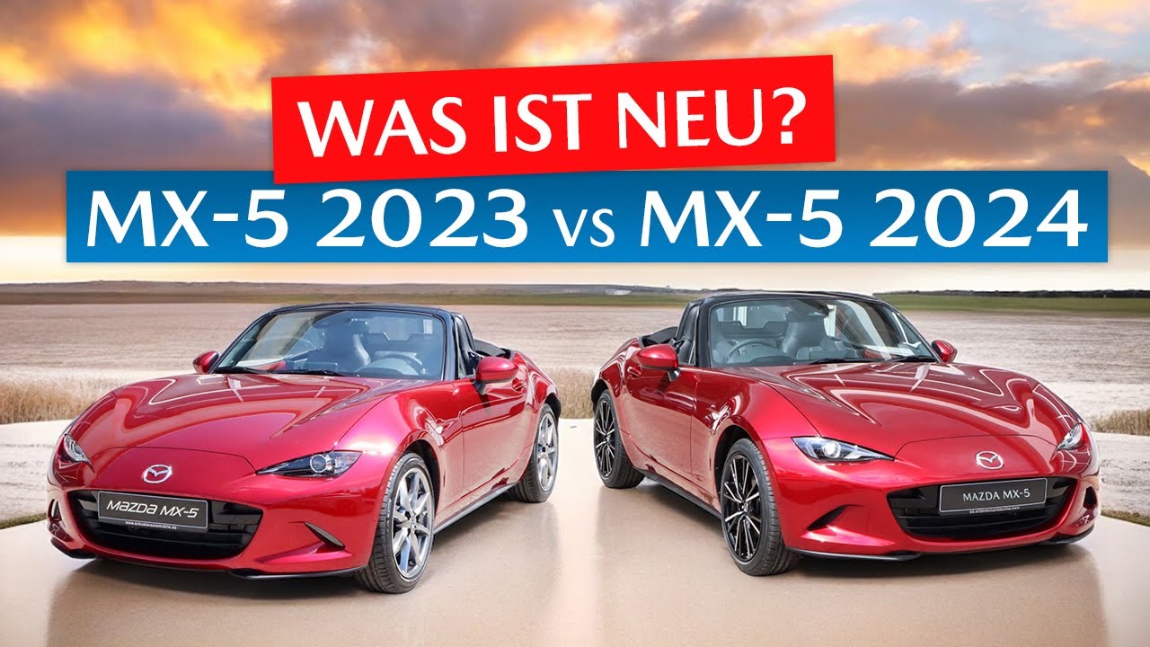 Mazda MX-5 Vergleich: Modell 2023 vs. 2024 – Lohnt sich das Upgrade? Was ist NEU? 0-100 km/h Test!