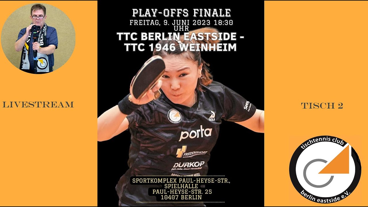 1. Bundesliga Damen | PLAY-OFF Finale | ttc berlin eastside - TTC 1946 Weinheim I Tisch 2