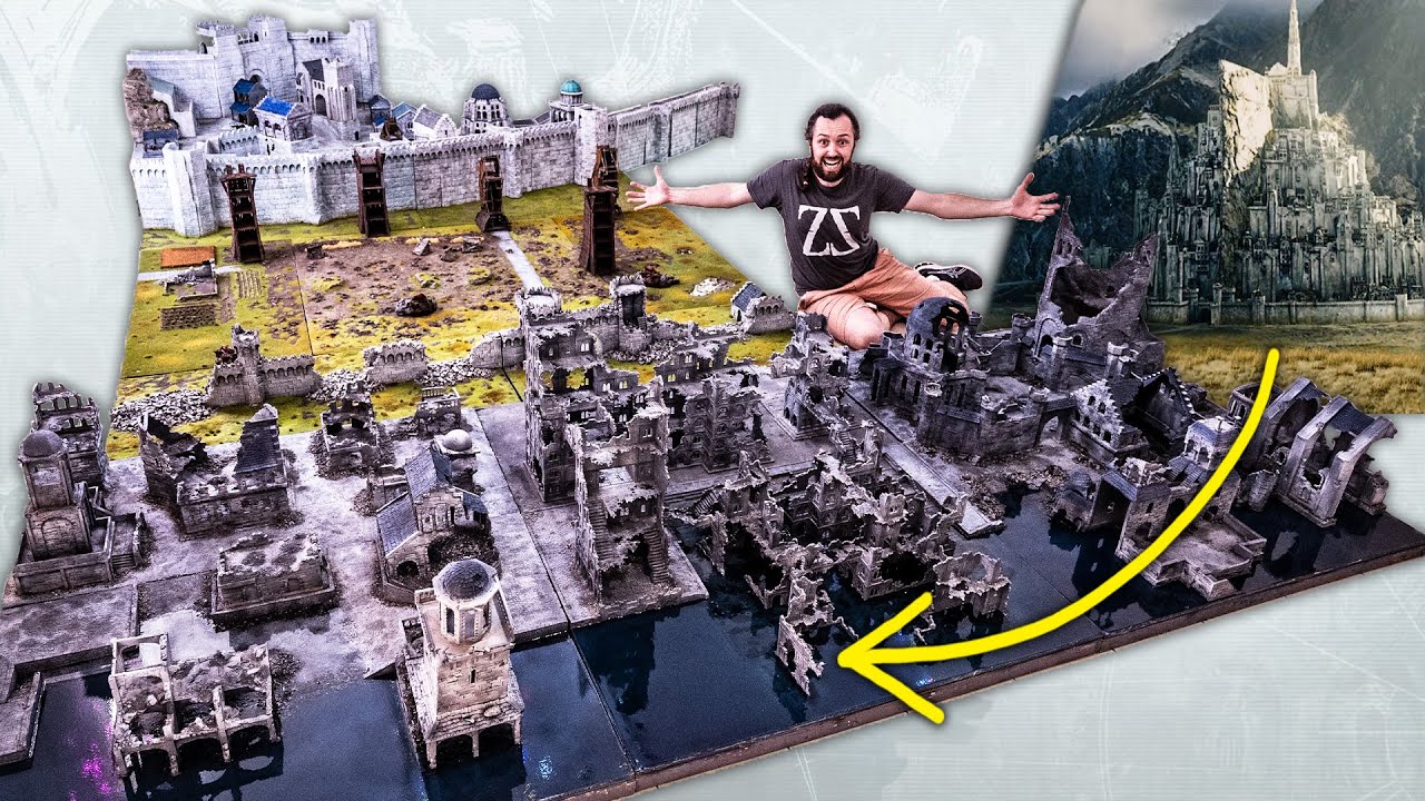 The BIGGEST wargaming board in YouTube History! MINAS TIRITH Lord of the Rings Warhammer Scenery