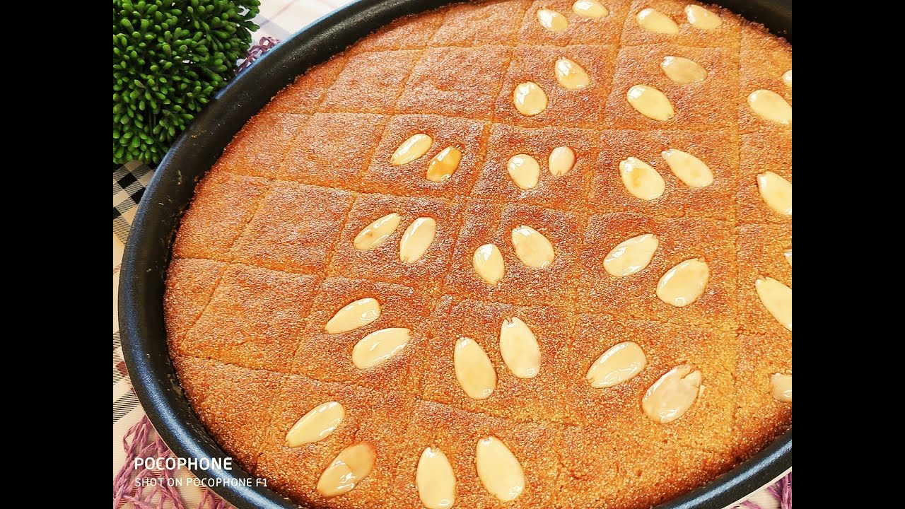هريسه او نموره هريسة الشوارع 😋بطريقه الباعه المتجولين من مطبخ خلود