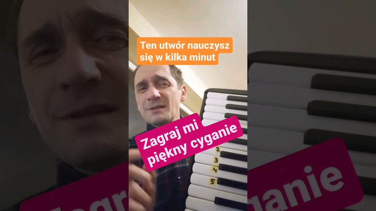 Ten utw&oacute;r nauczysz się w kilka minut🎵 Zagraj mi piękny cyganie #akordeon #tutorial #piano #accordion