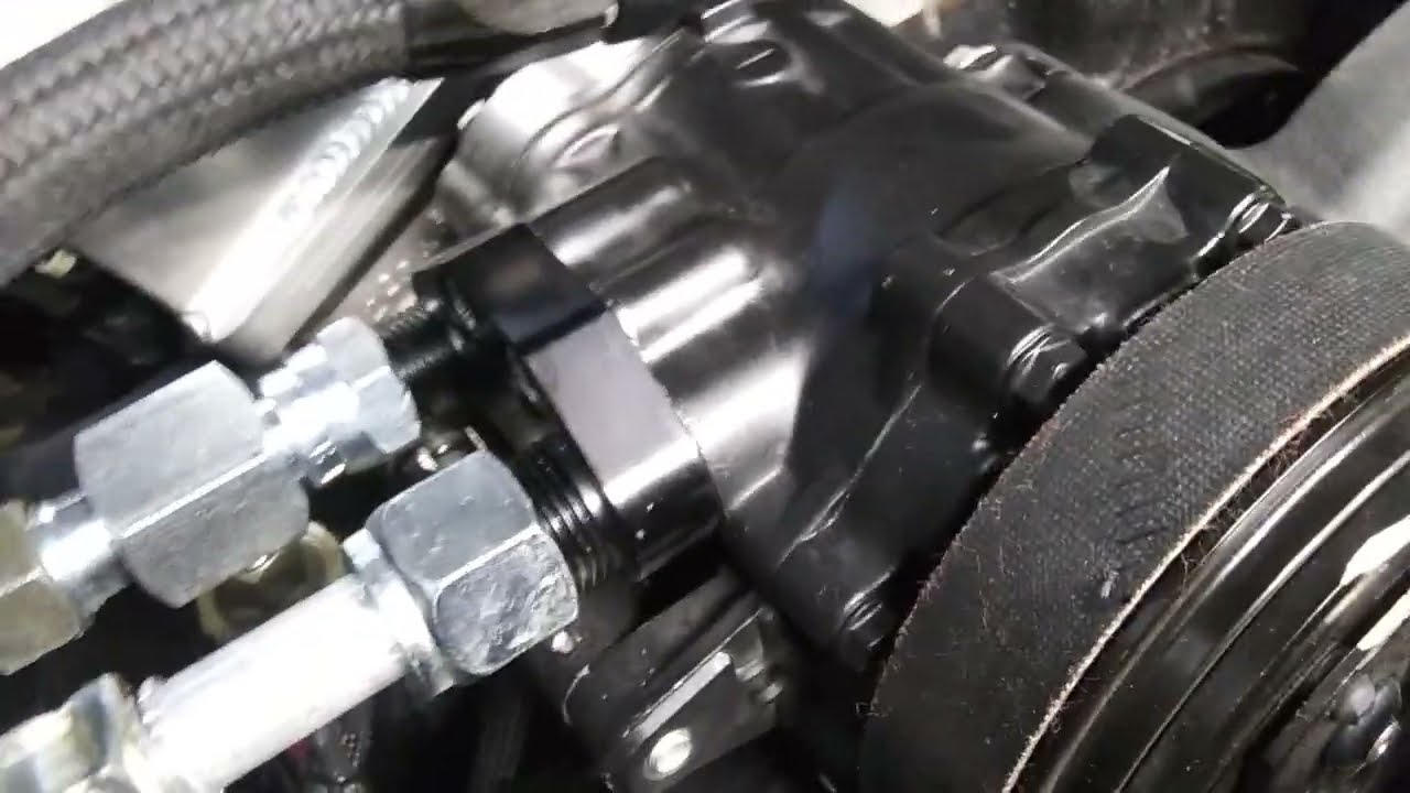 Chevy OBS air conditioner system upgrade from pancake R4 AC compressor to small SD7 compressor 1993