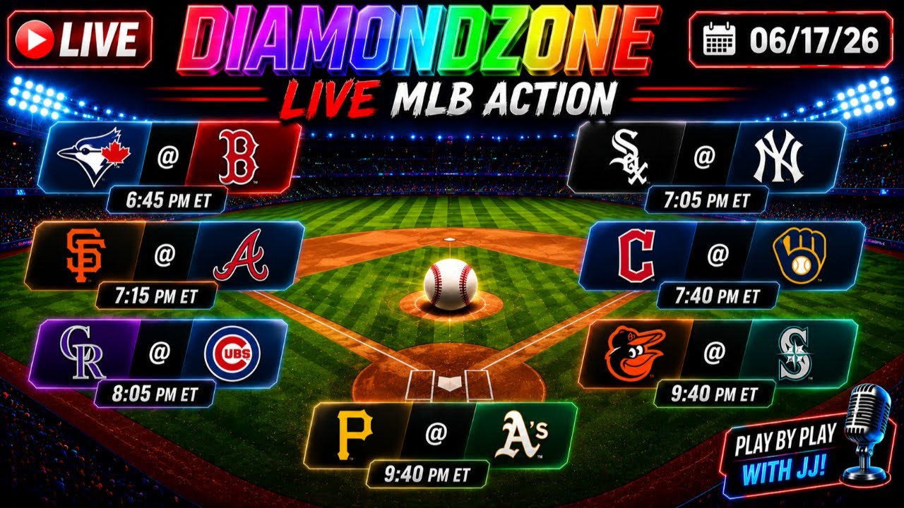 MLB DIAMONDZONE LIVE | TOR vs. BOS, SF vs. ATL, BAL vs. SEA & More