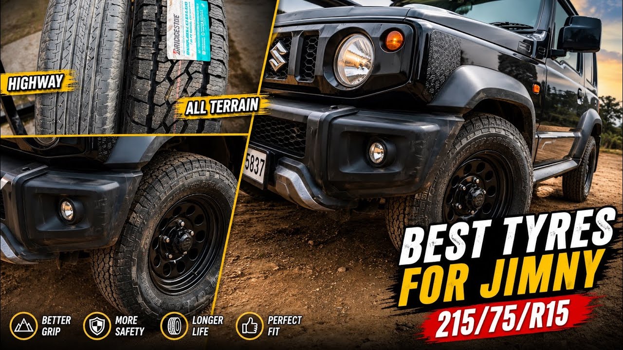 Jimny Stock Tyre Upgraded to Bridgestone 215/75/R15 Duelar AT 002 ..