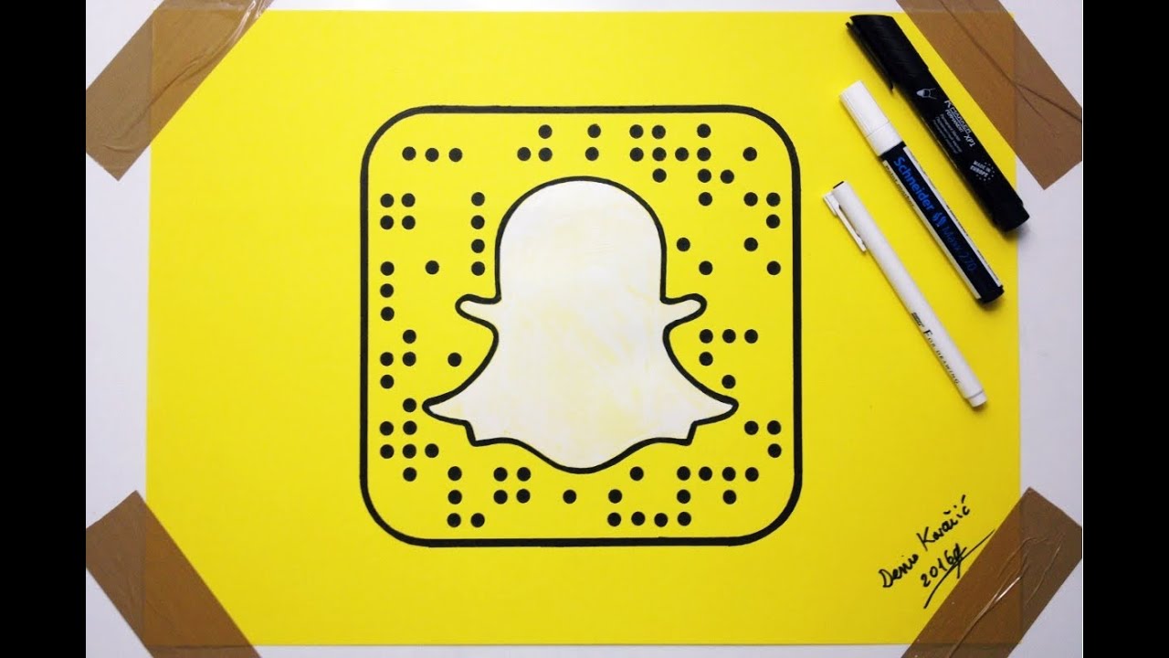 How to Draw Snapchat Logo - Fan Art Drawing
