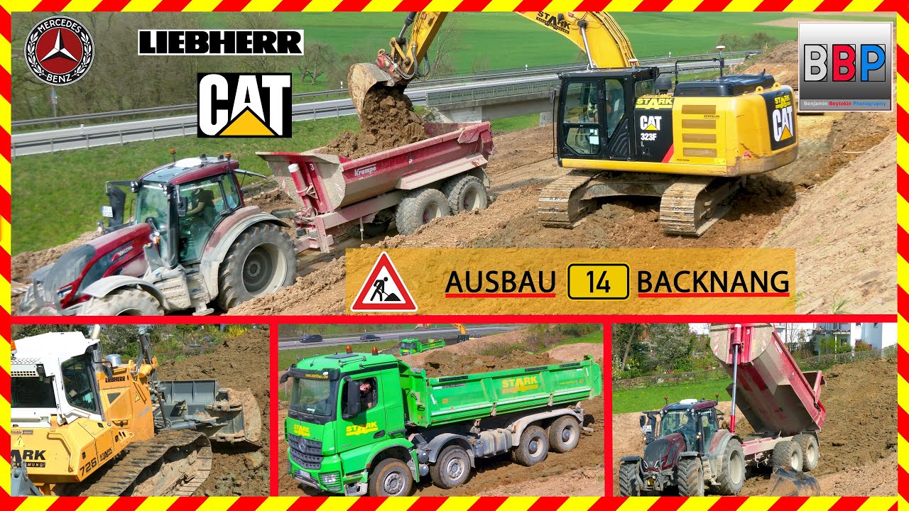 Liebherr PR 726, CAT 323F, Valtra, Mercedes - B 14, Backnang, 2024. #3 #liebherr #caterpillar