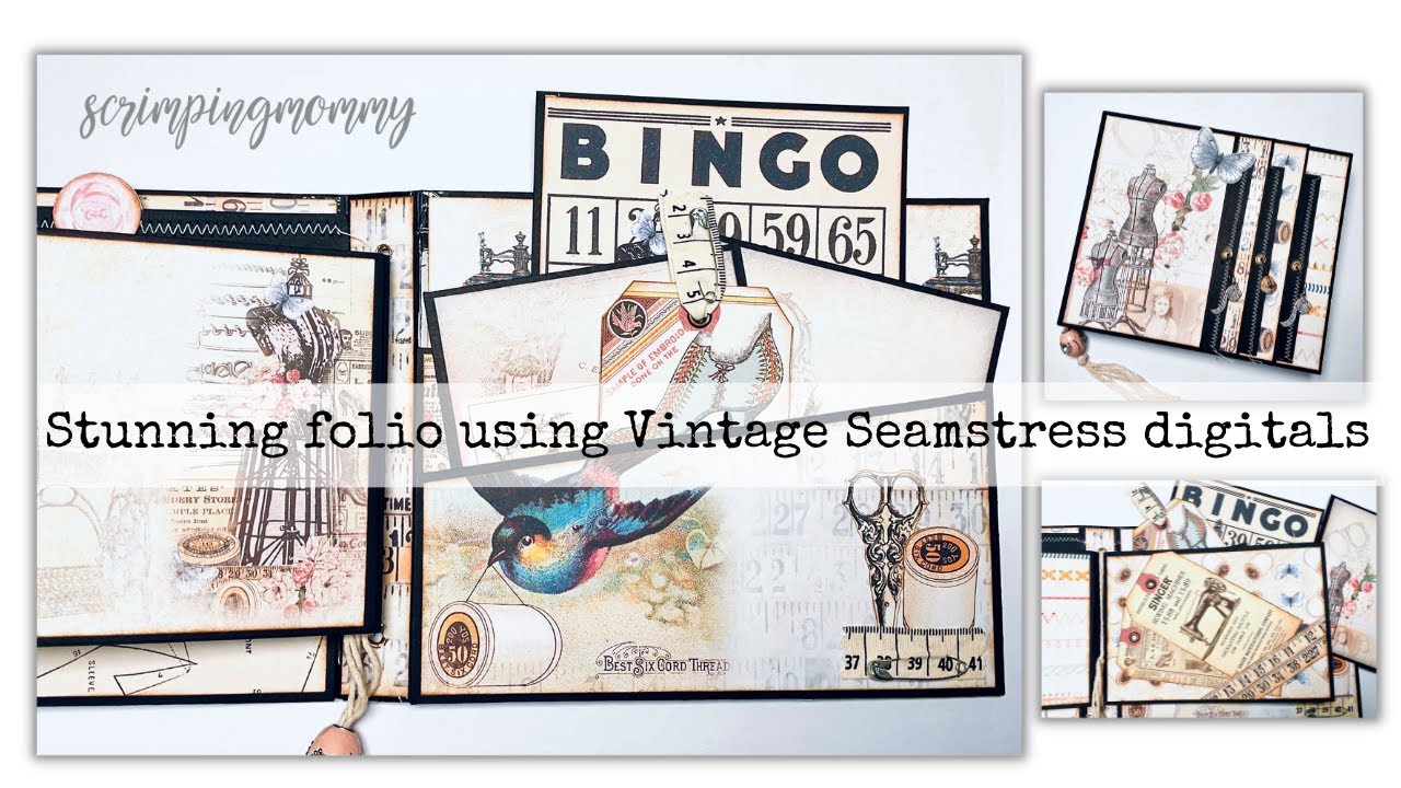 Stunning folio using Vintage Seamstress digital collection