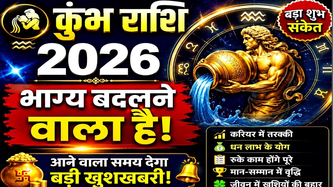 कुम्भ राशि 2026 में शनि देव की साढ़ेसाती /चमत्कार का समय शुरू हो गया है  2026#kumbhrashi2026 