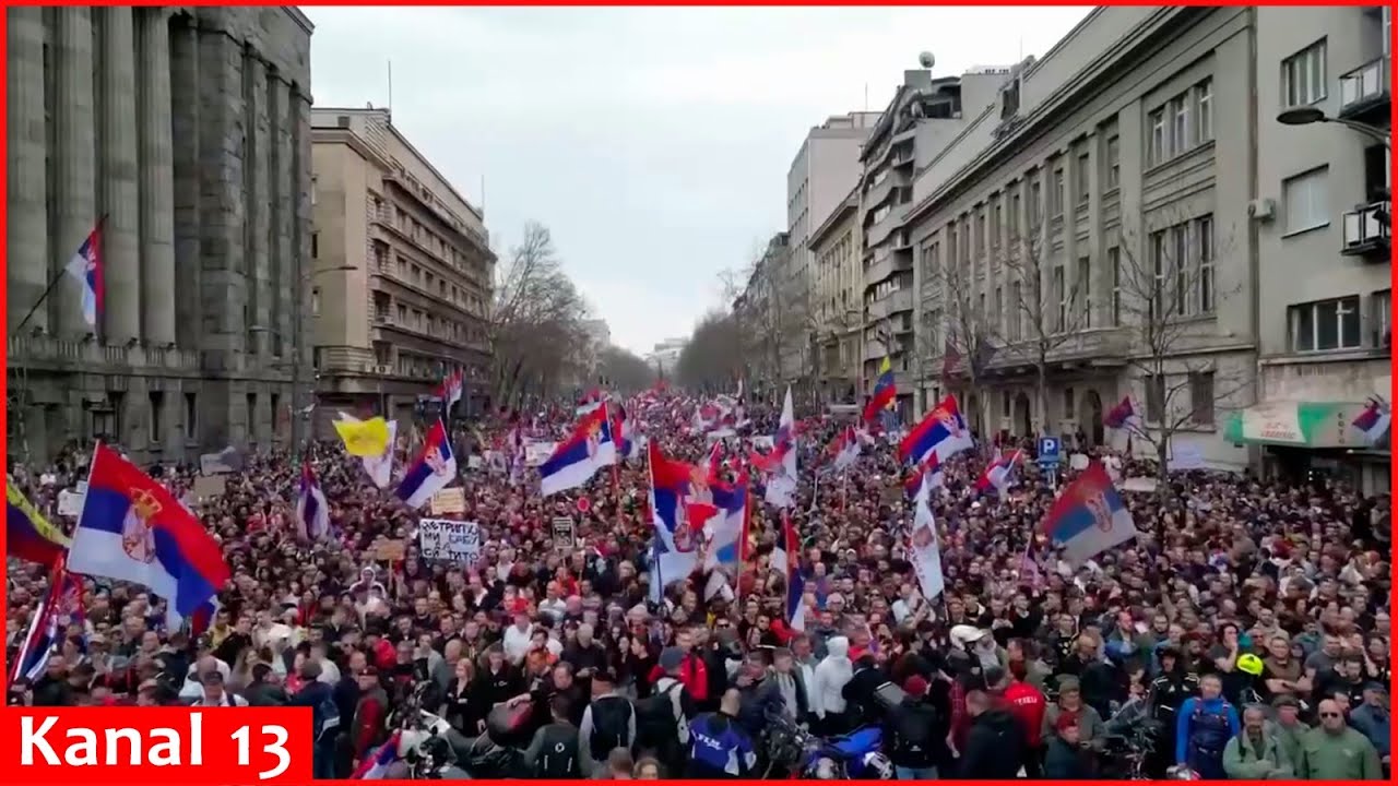 Serbia Protest LIVE | Tens of thousands of protesters demonstrate against Serbian government