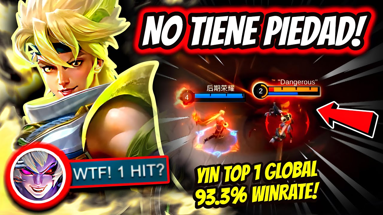 ¡VUELVE A TODOS SUS ENEMIGOS POLVO! ¡YIN TOP 1 GLOBAL 93.3% WINRATE! | MOBILE LEGENDS