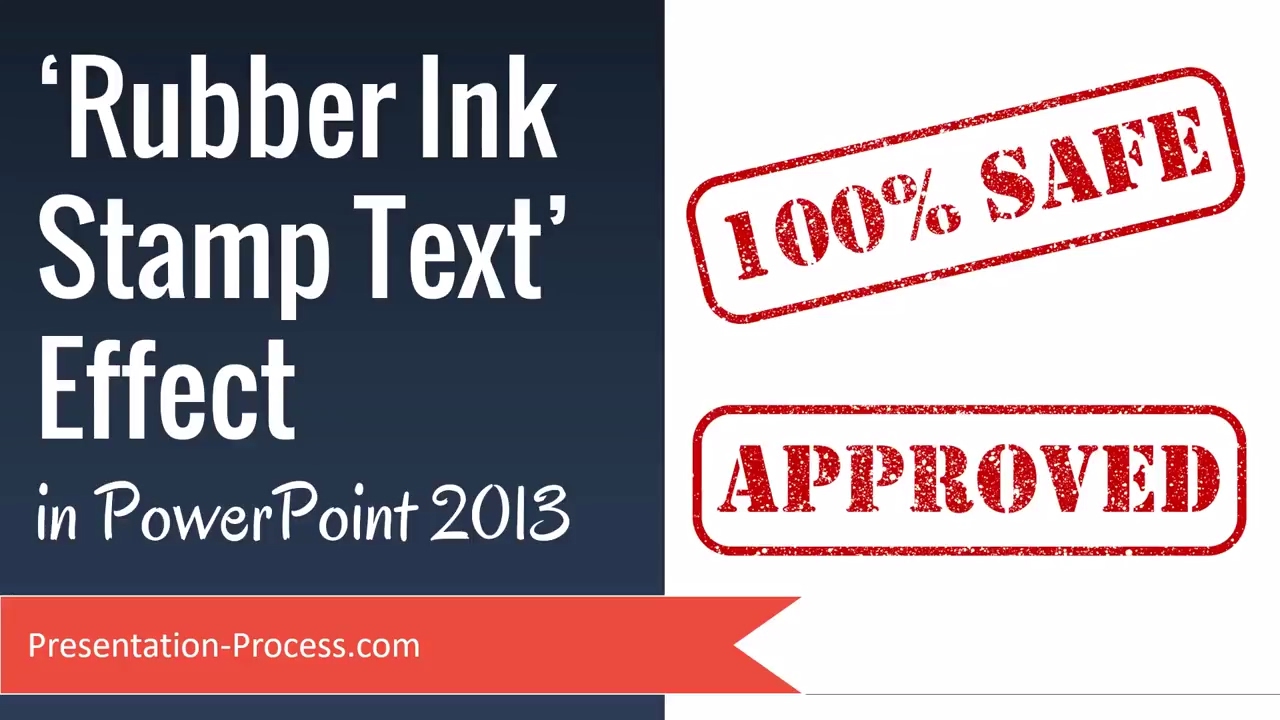 Rubber Ink Stamp Text Effect in PowerPoint