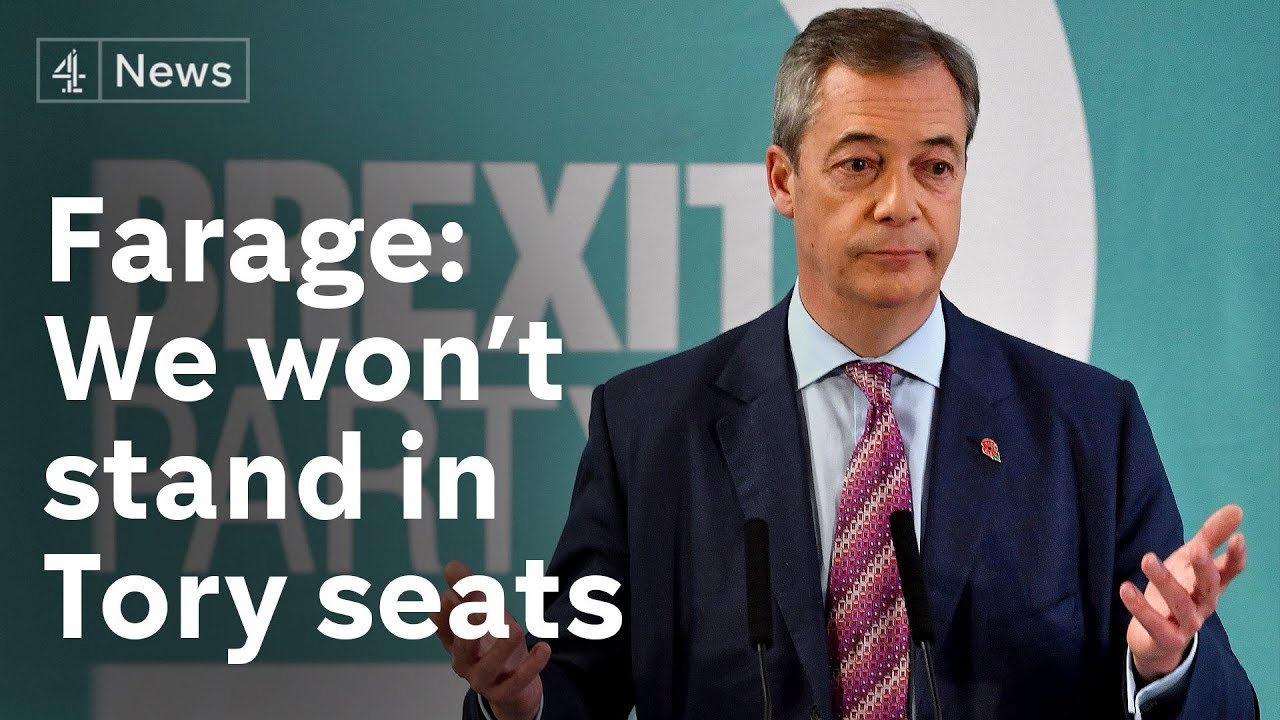 Farage Speech: Brexit Party won't stand in 317 seats Tories won in 2017