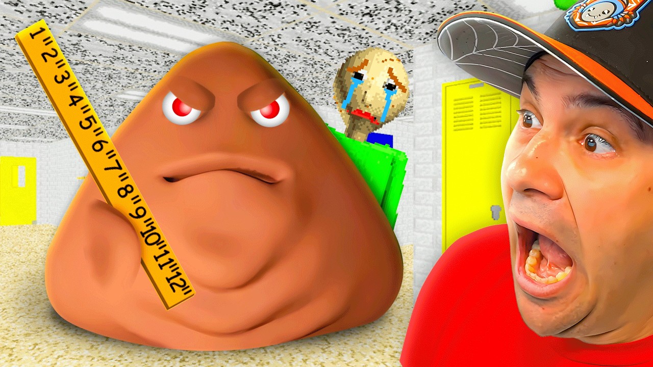 Pou Takes Over Baldi's School!