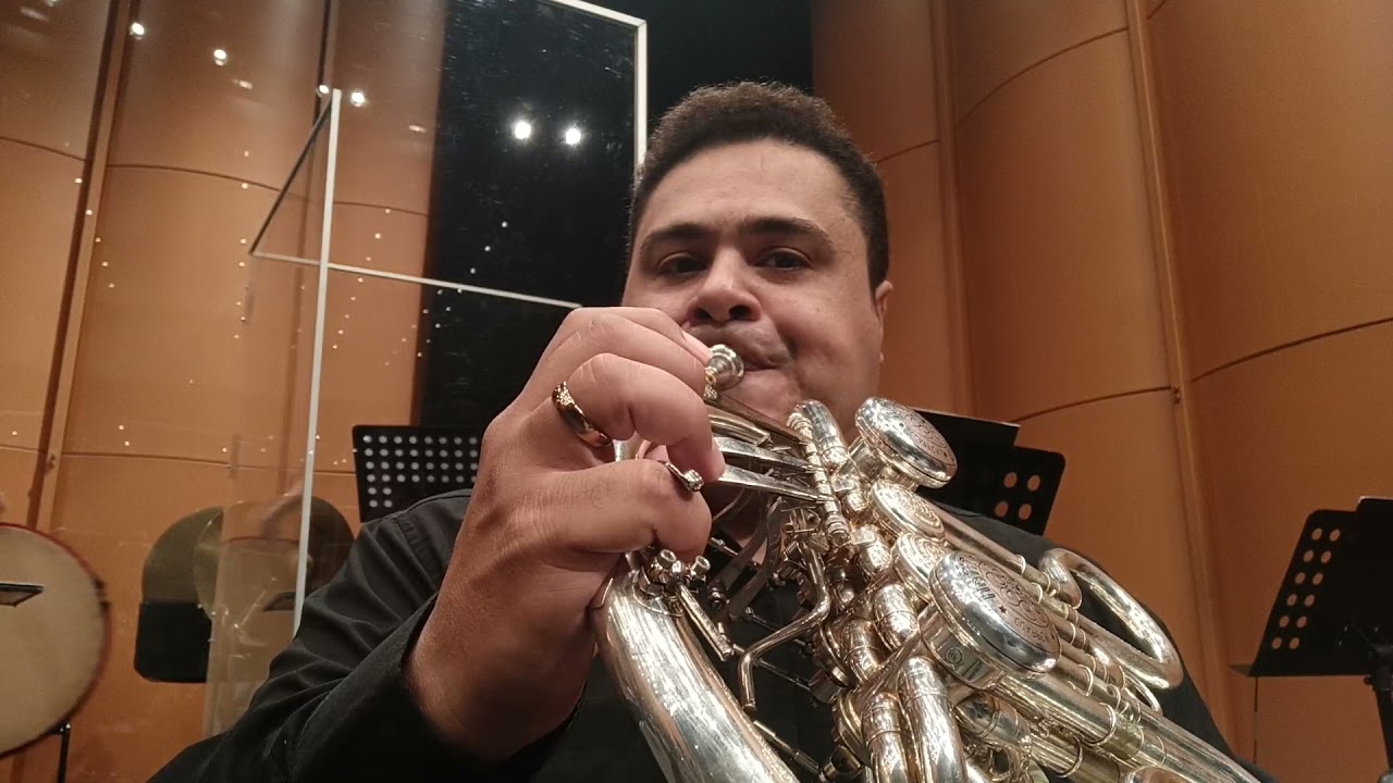 Uma parte do aquecimento antes do concerto