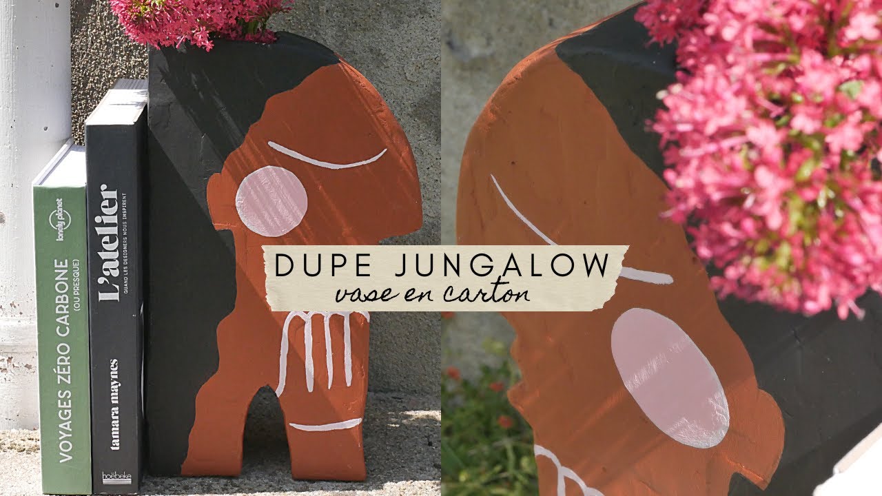 DIY || Dupe déco BOHO - vase en carton | BOHO decor dupe - cardboard vase *JUNGALOW*