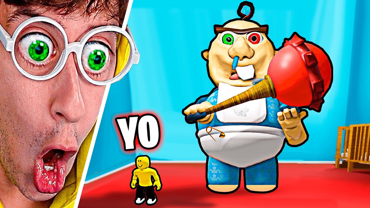 BEBÉ GIGANTE me ATACA 👶😈!! (Baby Bobby's Daycare Obby) - Roblox TEKENDO