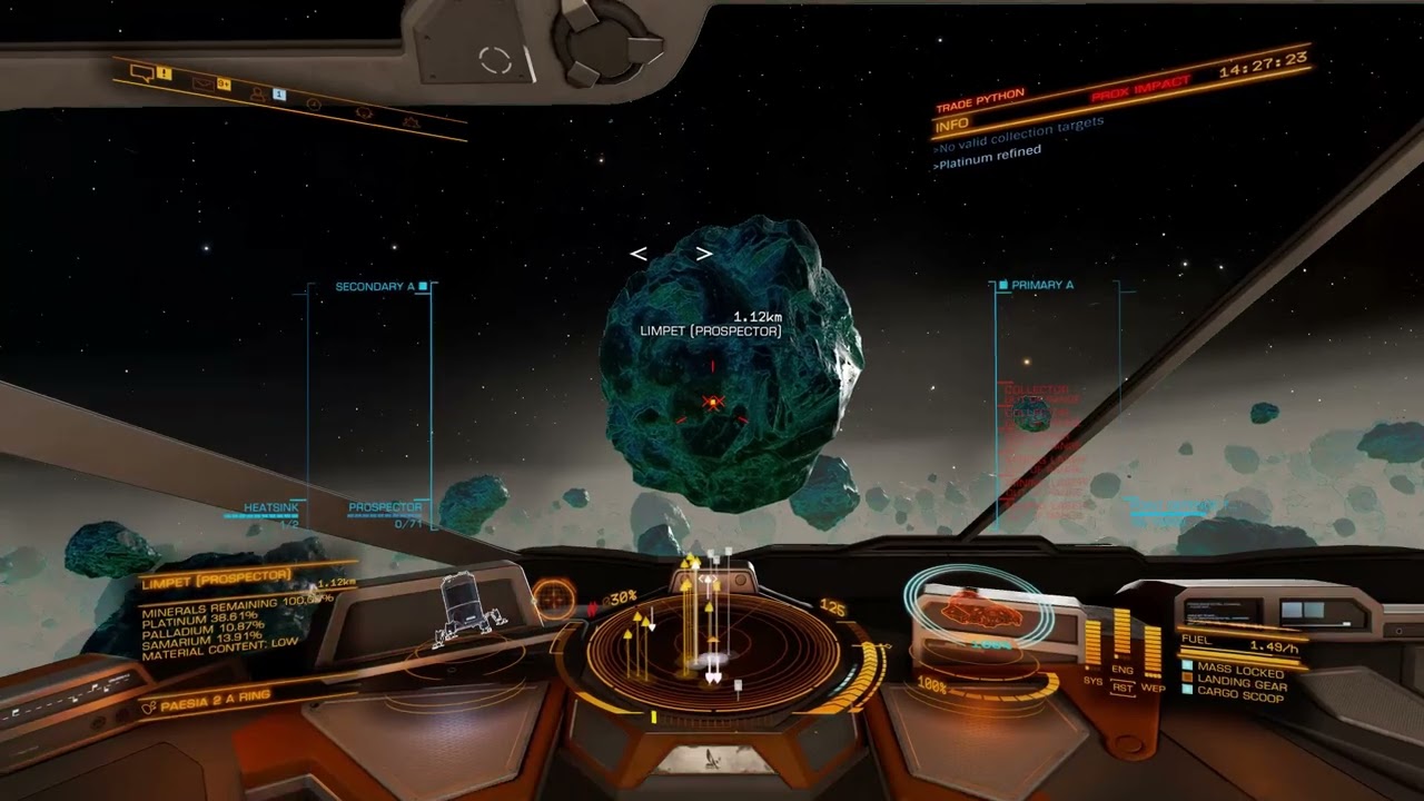 Elite Dangerous 118 million pr hr mining with a Python