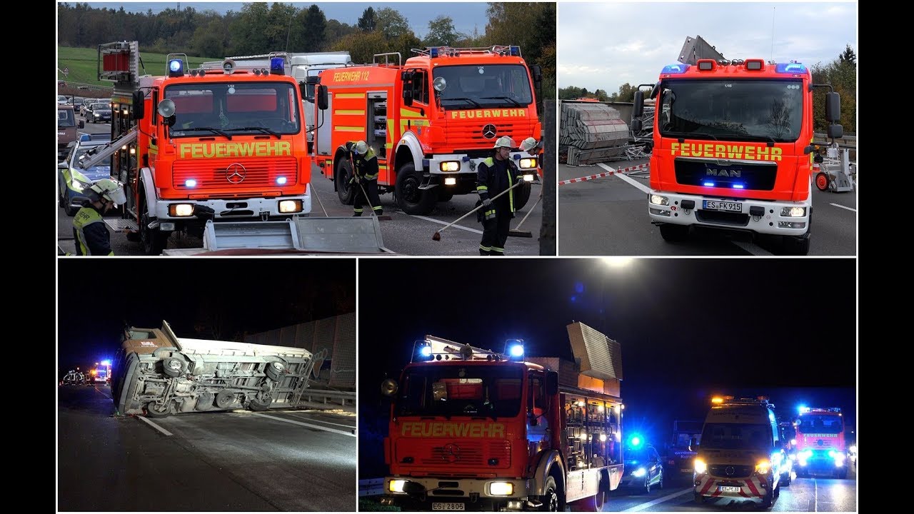 LKW mit Gerüstteilen umgekippt - [FEUERWEHR mit HILFELEISTUNGSEINSATZ] - BERGUNG GROSS - [E]