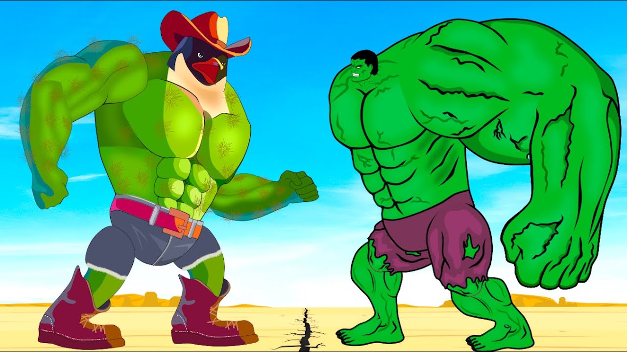 Penguinelli Cactussini Vs HULK & SPIDERMAN, SUPERMAN! ITALIAN BRAINROT Cartoon Animation