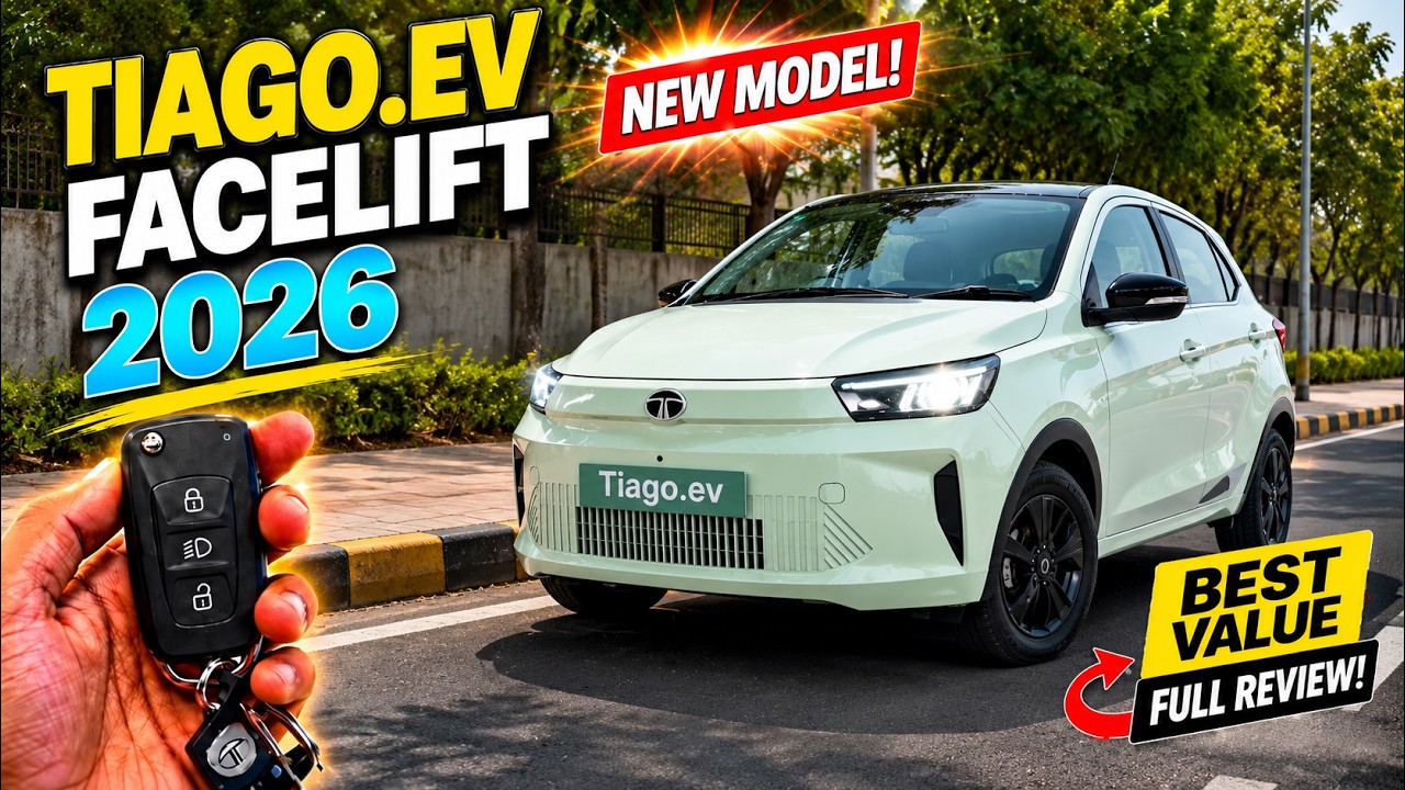 Tata Tiago.ev 2026 Facelift ⚡ New Model Walkaround | Features, Interior, Range & Price