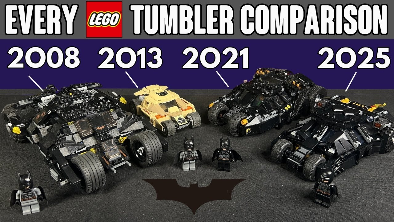 СРАВНЕНИЕ: Все наборы LEGO Batman TUMBLER (2008, 2013, 2021, 2025)