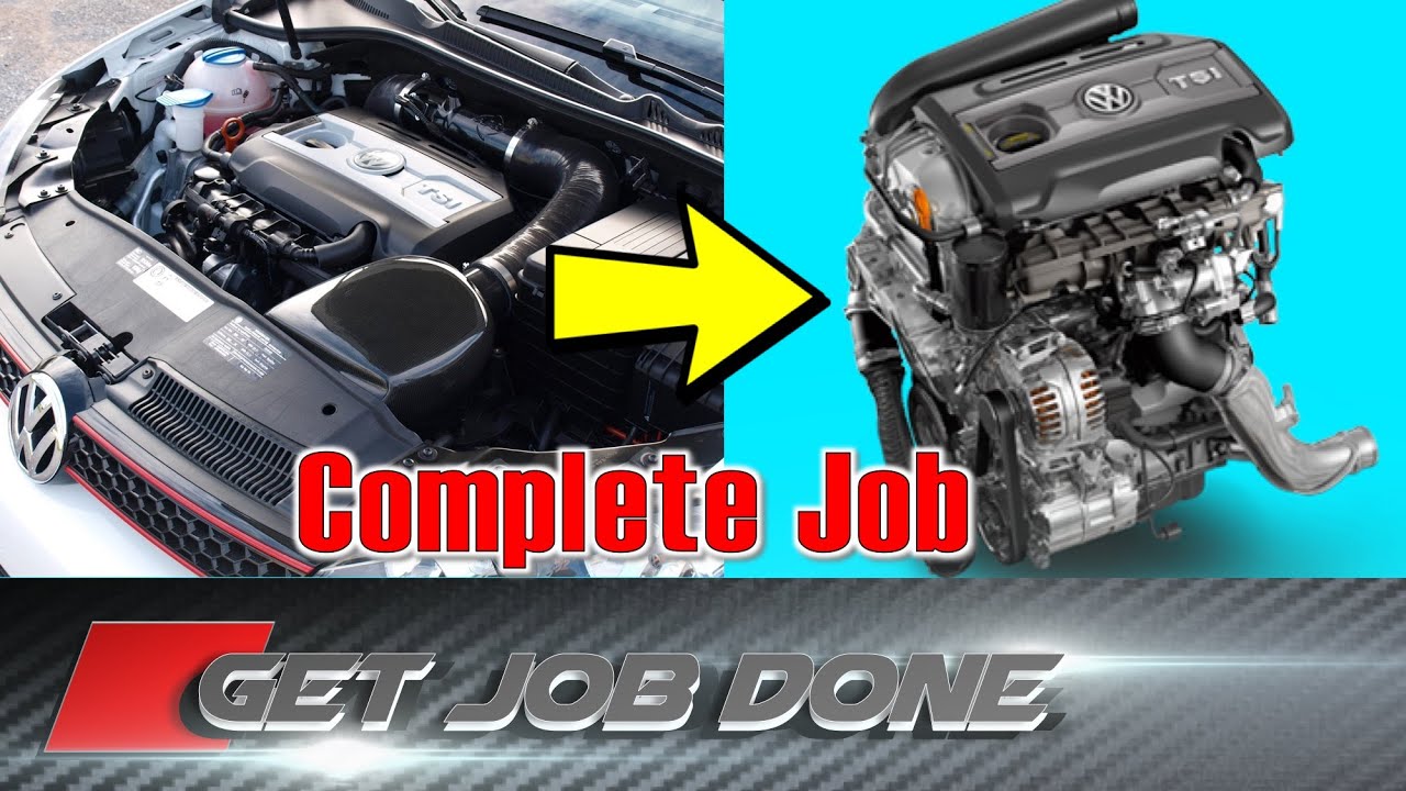 Полное видеоинструкция по снятию двигателя VW GOLF GTI - VW CCZA 2.0 TSI EA888