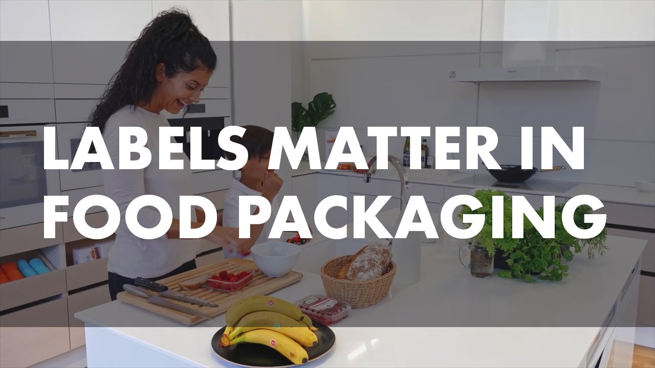 Food labeling with compelling design, increased safety and enhanced sustainability