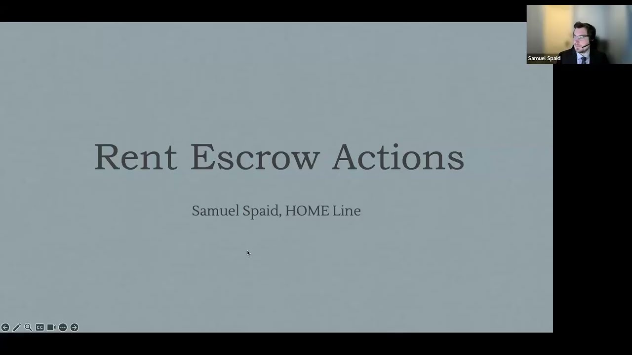 11/19/25: Tenant/Landlord Webinar — Rent Escrow: A Legal and Organizing Perspective
