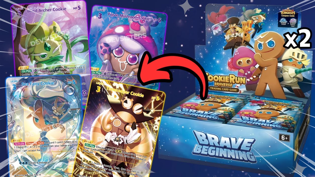 CookieRun BUT a CARD GAME?! First Box Opening of CookieRun: Braverse!