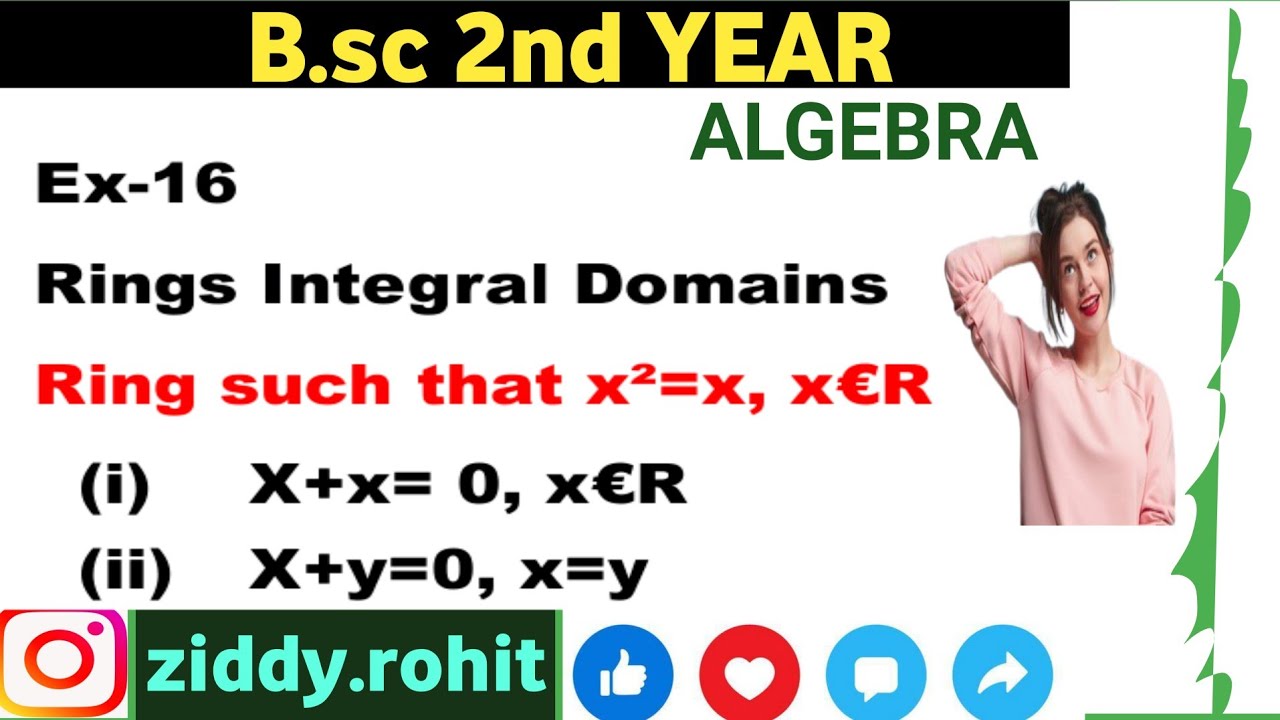 B.sc 2nd year Algebra Rings, Integral Domains  And Fields Commutative Ring Bachelor Education