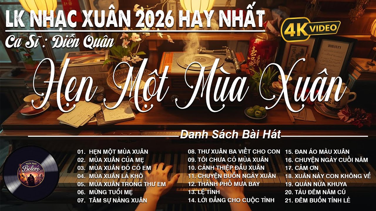 HẸN MỘT MÙA XUÂN - LK Nhạc Vàng Trữ Tình NGỌT NGÀO VỪA NGHE ĐÃ NGỦ |LK Bolero HAY NHẤT MỚI NHẤT 2026