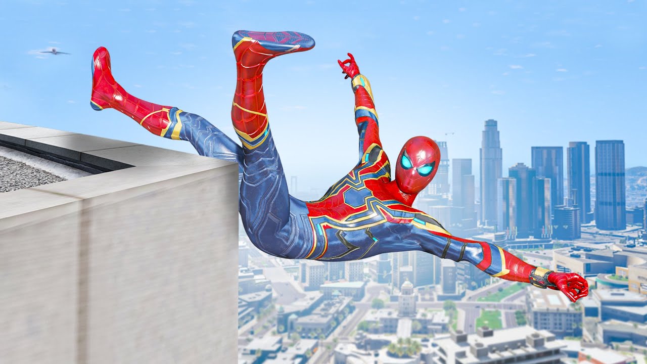GTA 5 IRON SPIDERMAN Epic Fails/Ragdolls (Ragdolls Physics) Ep-1