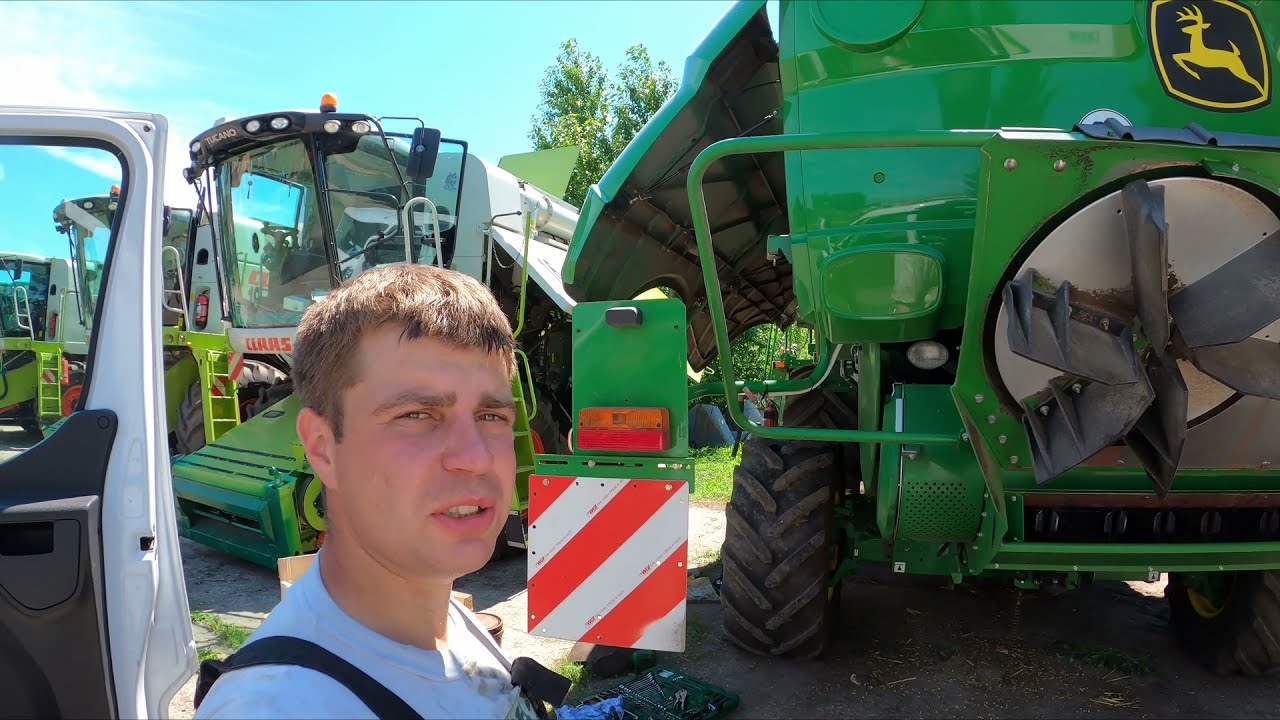Обслуживание редуктора привода измельчителя на комбайнах John Deere S780i, S680i