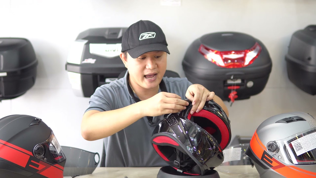 Hướng dẫn tháo lắp kính và lót mút Fullface EGO E7