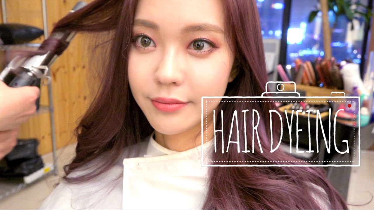 질문 많았던 헤어컬러 애쉬퍼플 염색! Ash purple hair color-the one with the most request (with Subs) | Heizle