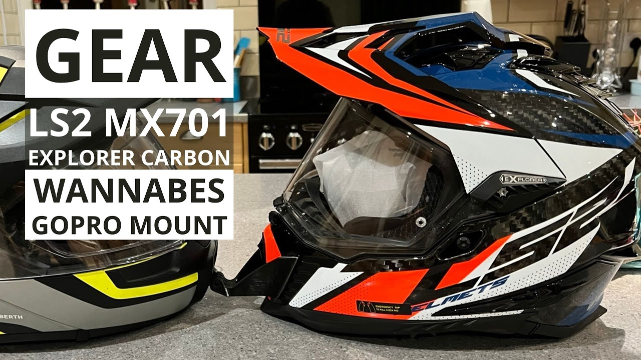 Оборудование: LS2 MX701 Explorer Carbon с креплением WannaBes GoPro Chin Mount 4K