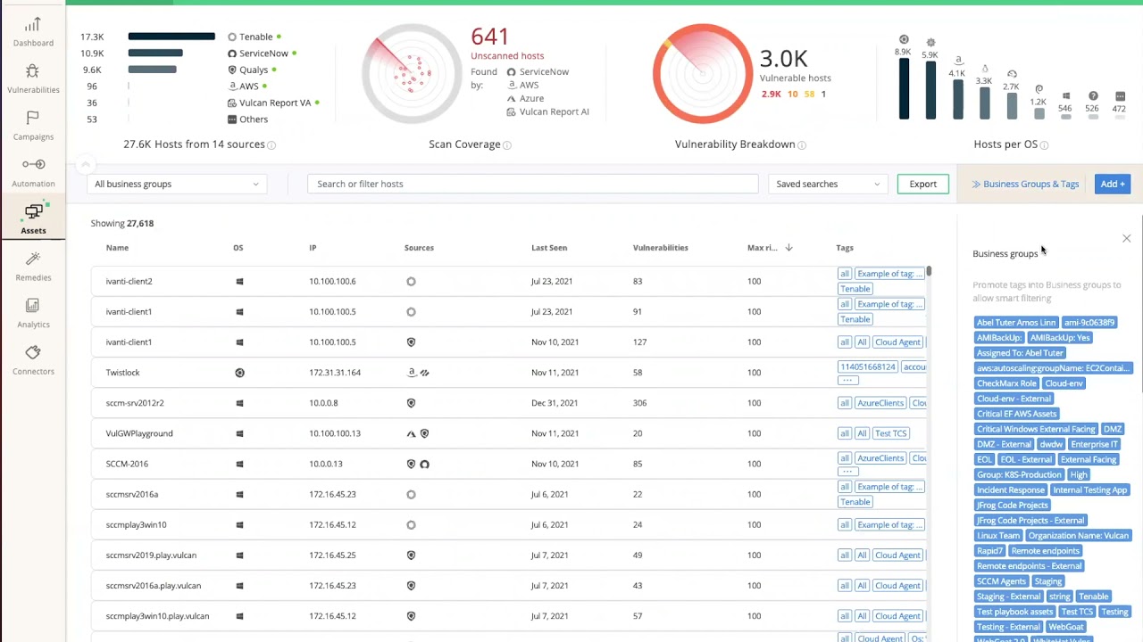 A demonstration of Vulcan Cyber risk management and vulnerability prioritization and mitigation
