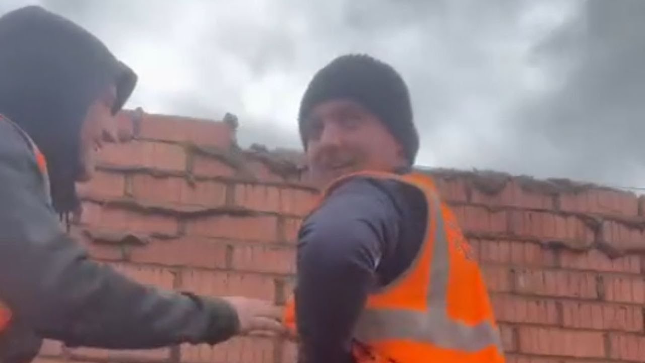 Bricklayers pull a hilarious 'Groundhog Day' prank on their co-worker || WooGlobe