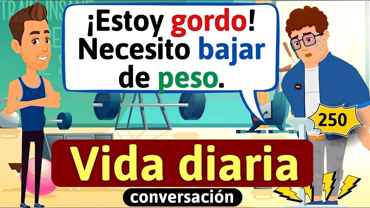 Vida diaria conversación (En el gimnasio) Aprende español -Habla español -diálogos en español