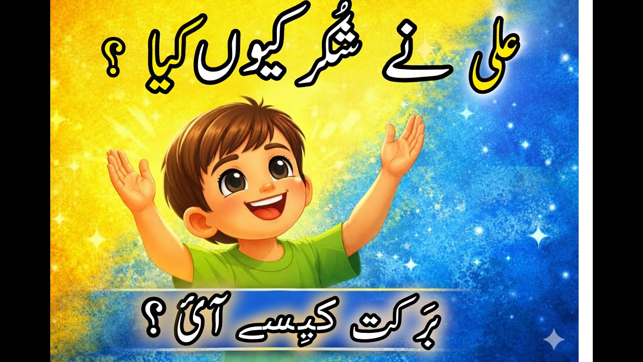 علی نے شکر ادا کیا تو کیا ہوا؟ 😊 | شکر گزاری کی خوبصورت کہانی | بچوں کی جنت
