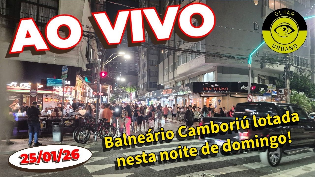 Ao Vivo em Balneário Camboriú: Noite de Domingo Muito Movimentada - 25/01/26