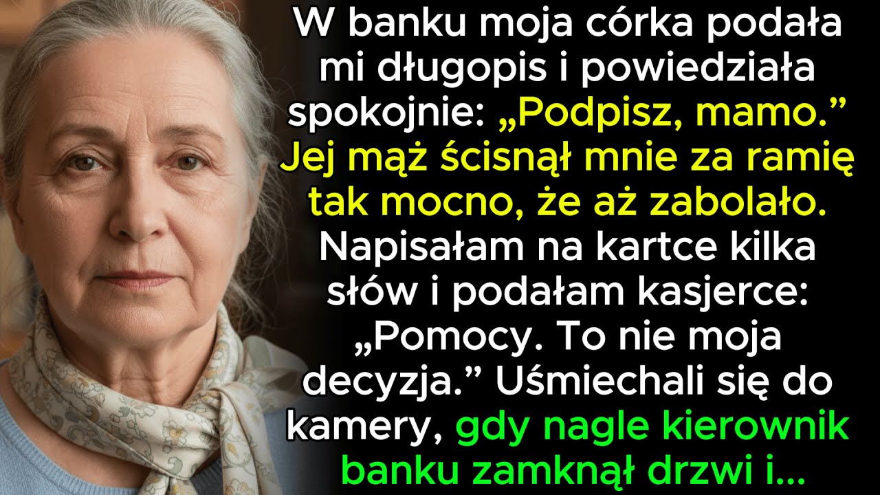 W Banku Moja Córka Chciała, Żebym Przepisała Na Nią Wszystko, Ale Kierownik Odczytał Mój List