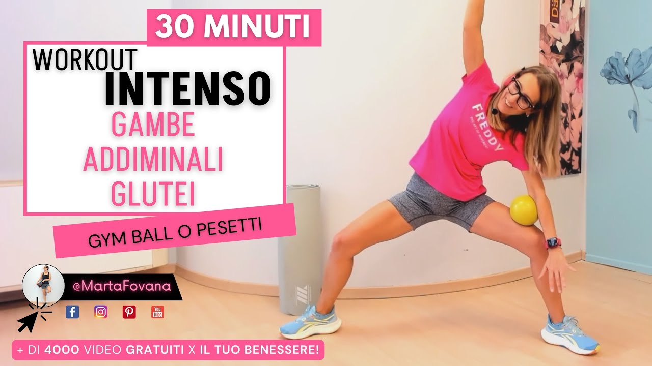 Gambe, Glutei & Core (30 Min): Workout Intenso con Gym Ball | Tonificazione e Divertimento con Marta