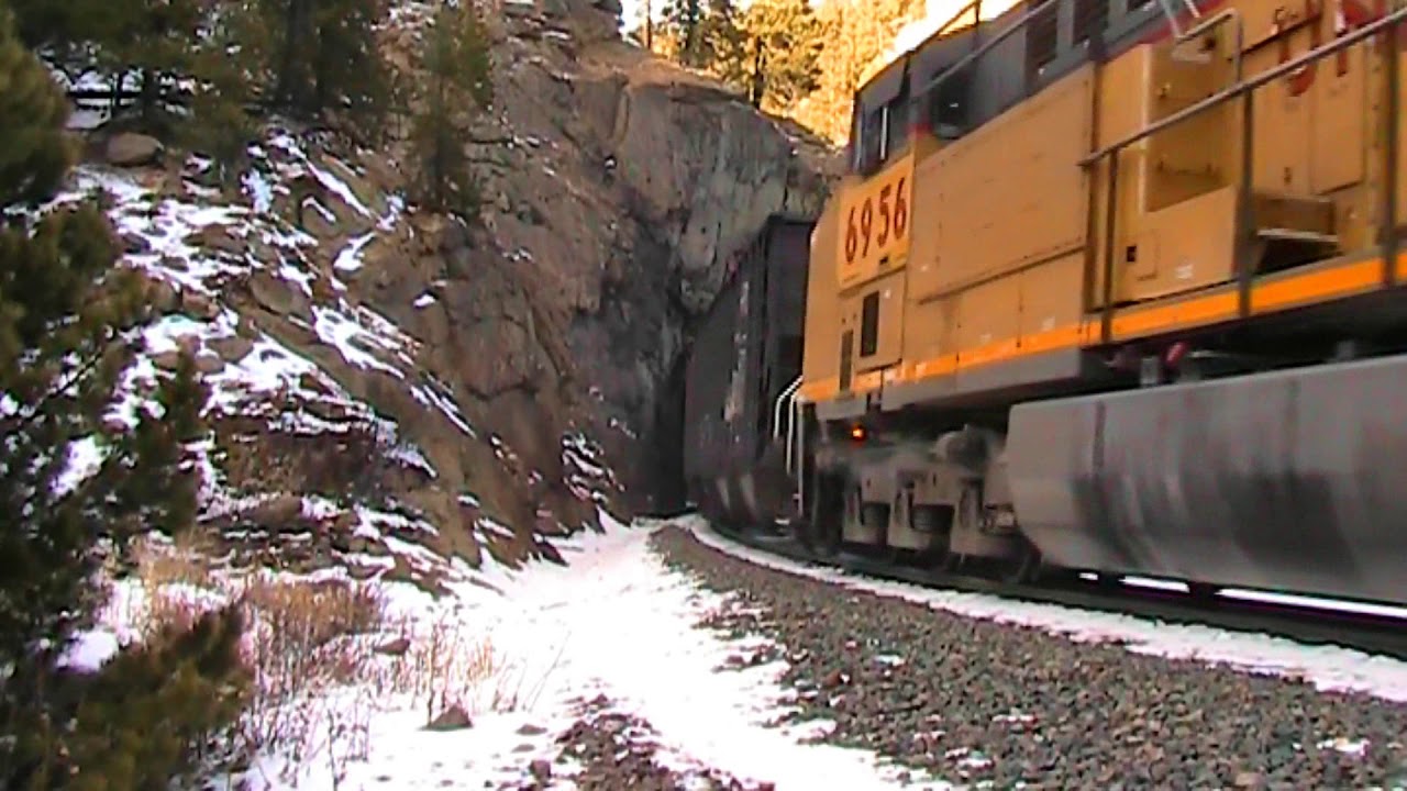 Union Pacific coal train with hotbox and smoking brakes