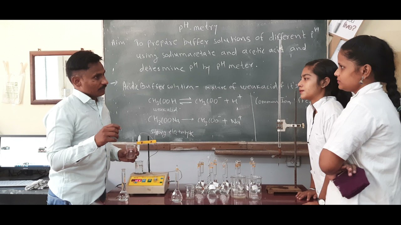 To prepare buffer solutions of different pH  and find pH by pH meter. Standardization of pH meter