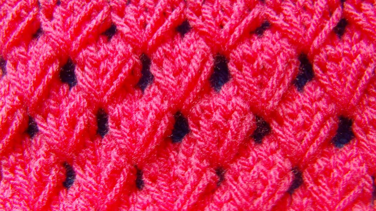 WZORY NA DRUTACH-WZOR TULIPANY. KNITTING STITCH.