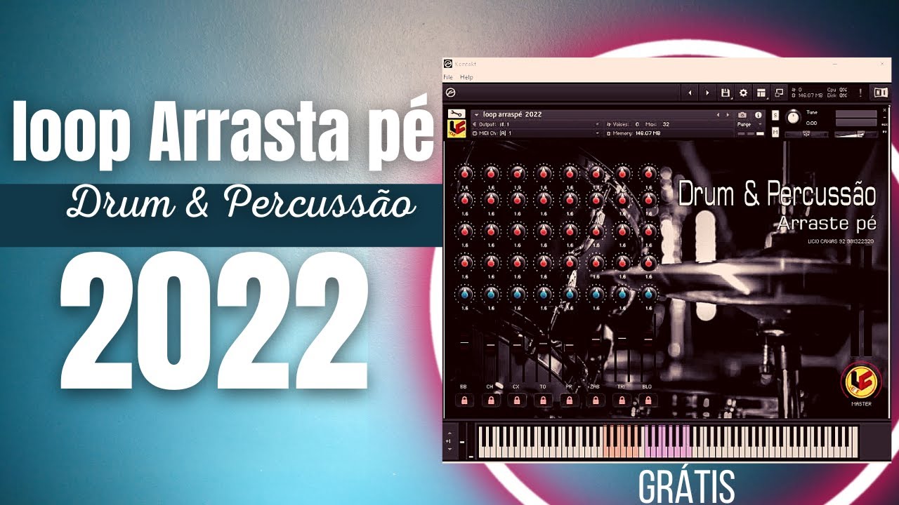Loop Kontakt Arrasta p&eacute; (bateria e percuss&atilde;o) gr&aacute;tis