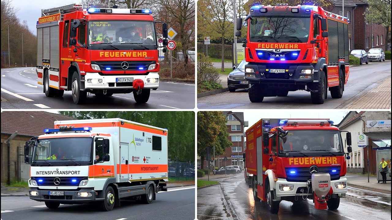 [BLAULICHT WÜRSELEN 🚒] ● Diverse Einsatzfahrten der Feuerwehr Würselen & ITW DRK Städteregion Aachen